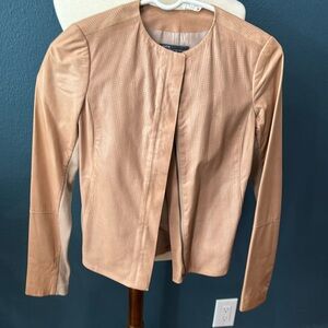 Tan leather blazer - Vince